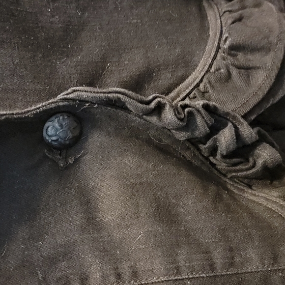 BLACK Denim Ruffle jacket - Picture 3 of 3